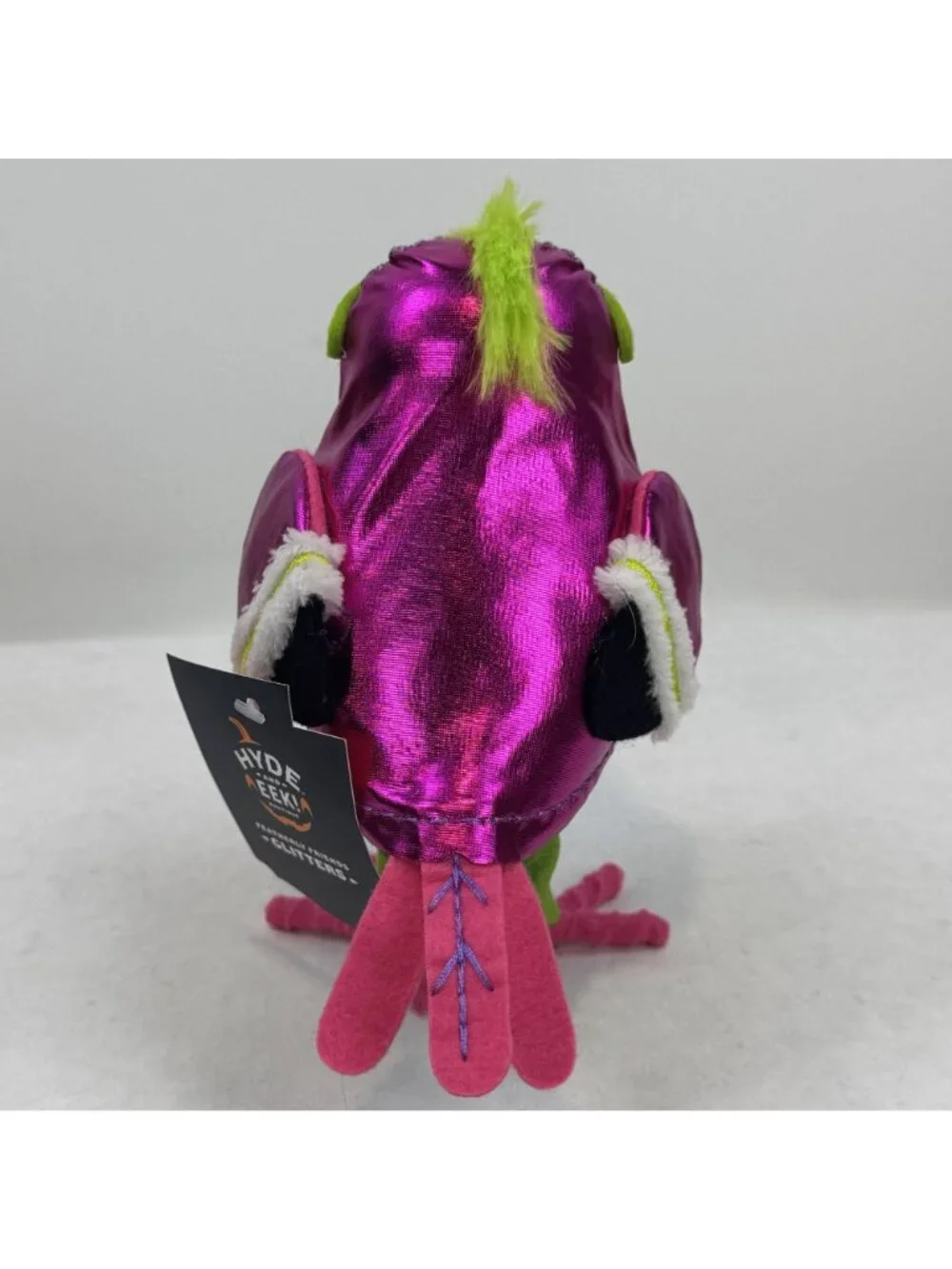 Hyde & Eek! Glitter Featherly Friends Halloween Bird 80's Skeleton Neon Pink NEW